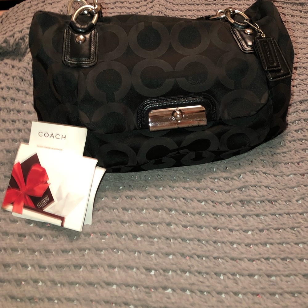 Coach black hobo bag